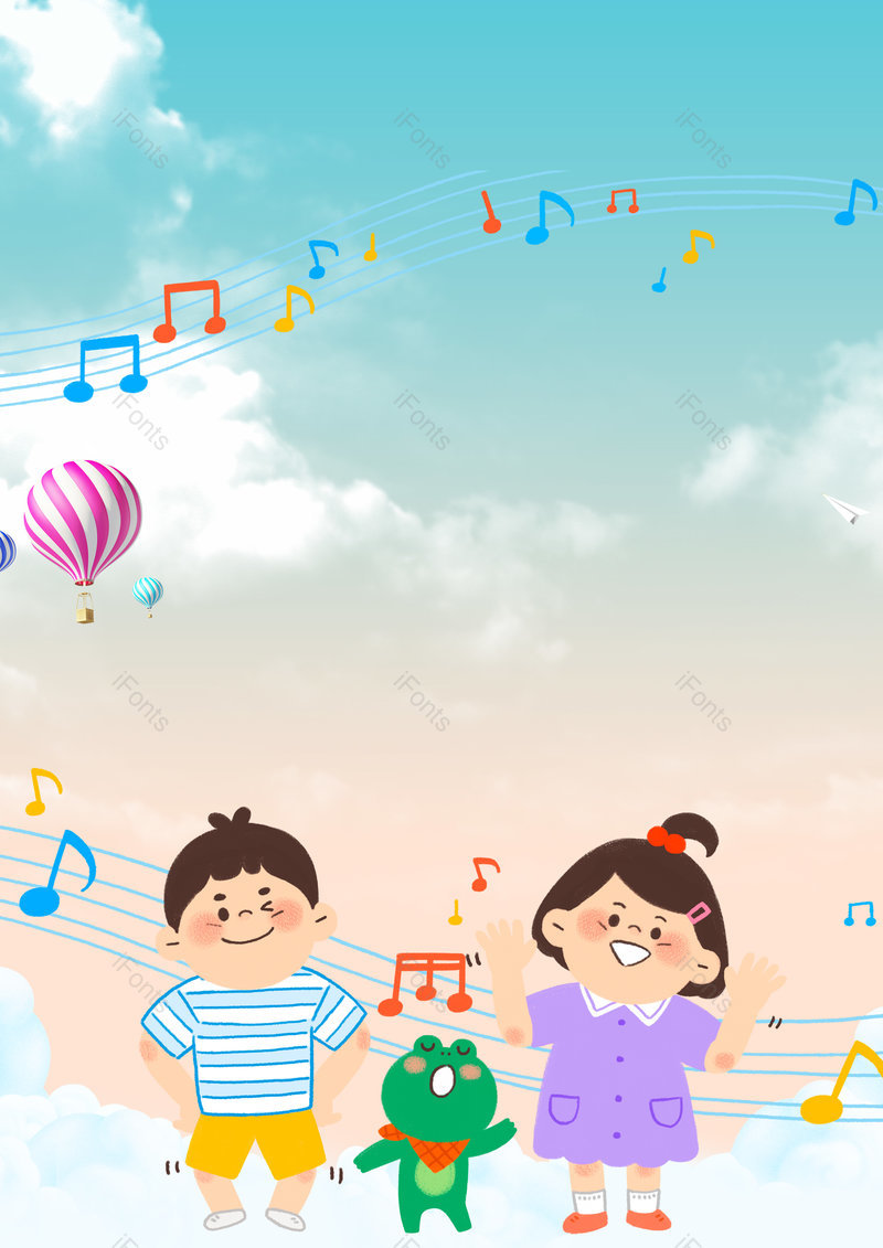 卡通手绘风格欢乐六一儿童节音乐背景,插画/手绘图,插画/手绘图库,插画/手绘图下载,插画/手绘